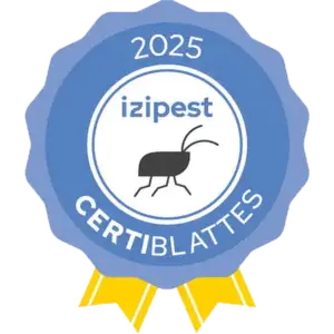 Badge de certification Izipest 2025 Certiblattes