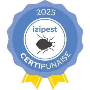 Badge de certification Izipest 2025 Certipunaise